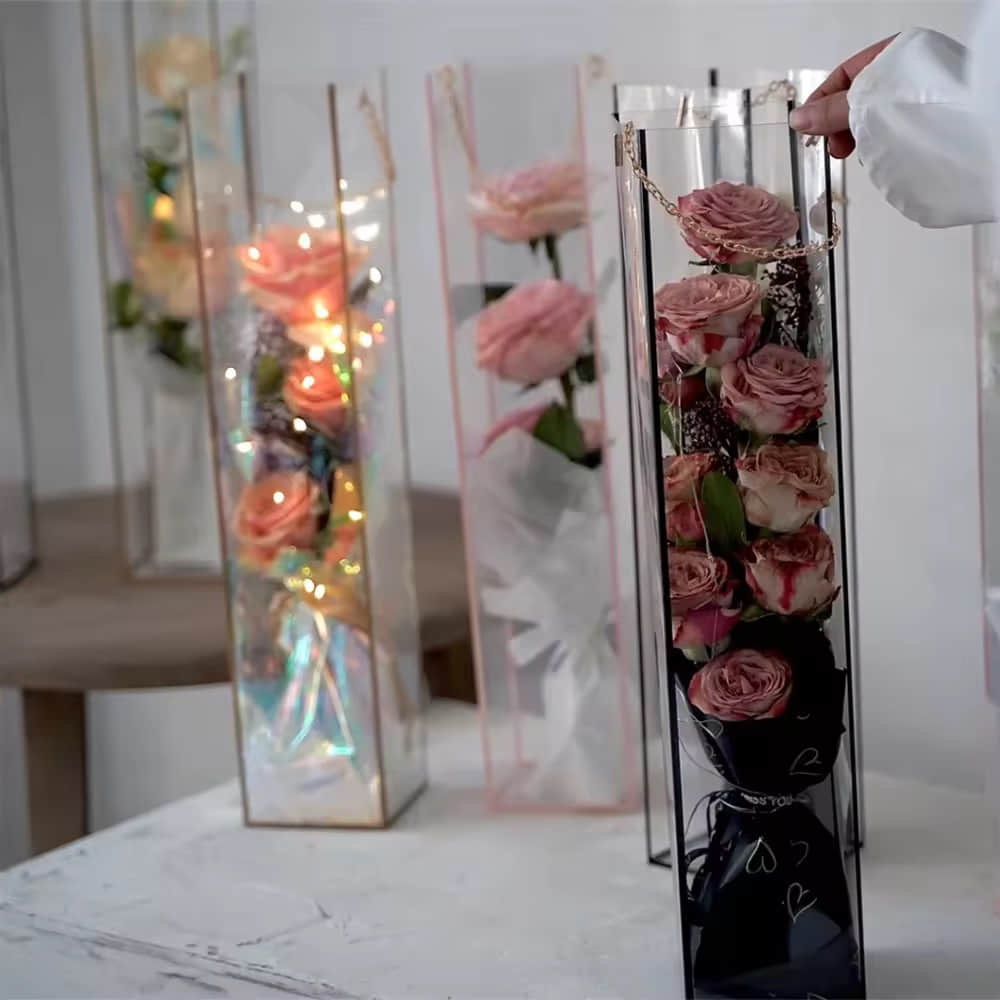 Clear PVC Single Flower Bag