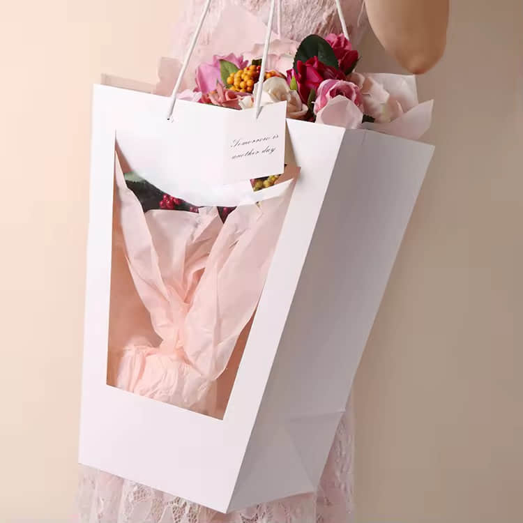 Paper Window Bouquet Bags | Kraft Paper Floral Bags With Window | Floratural