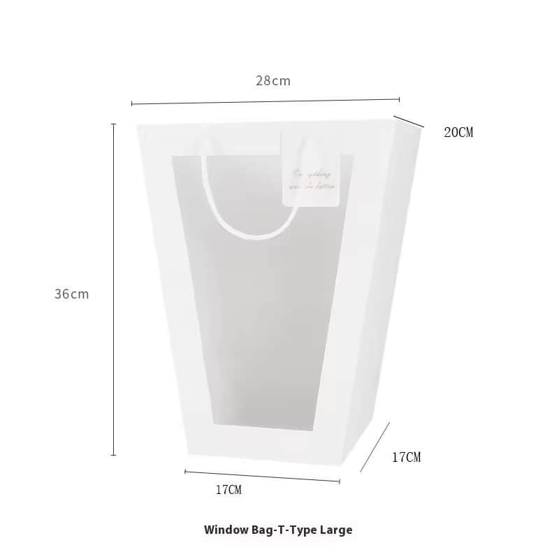 Paper Window Bouquet Bags | Kraft Paper Floral Bags With Window | Floratural
