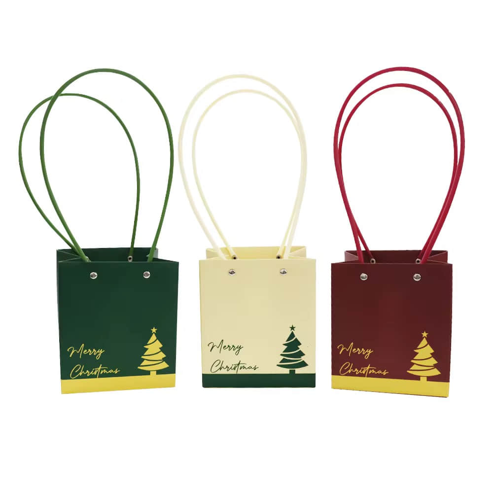 Christmas Floral Packaging | Holiday Xmas Flower Bouquet Bags | Floratural