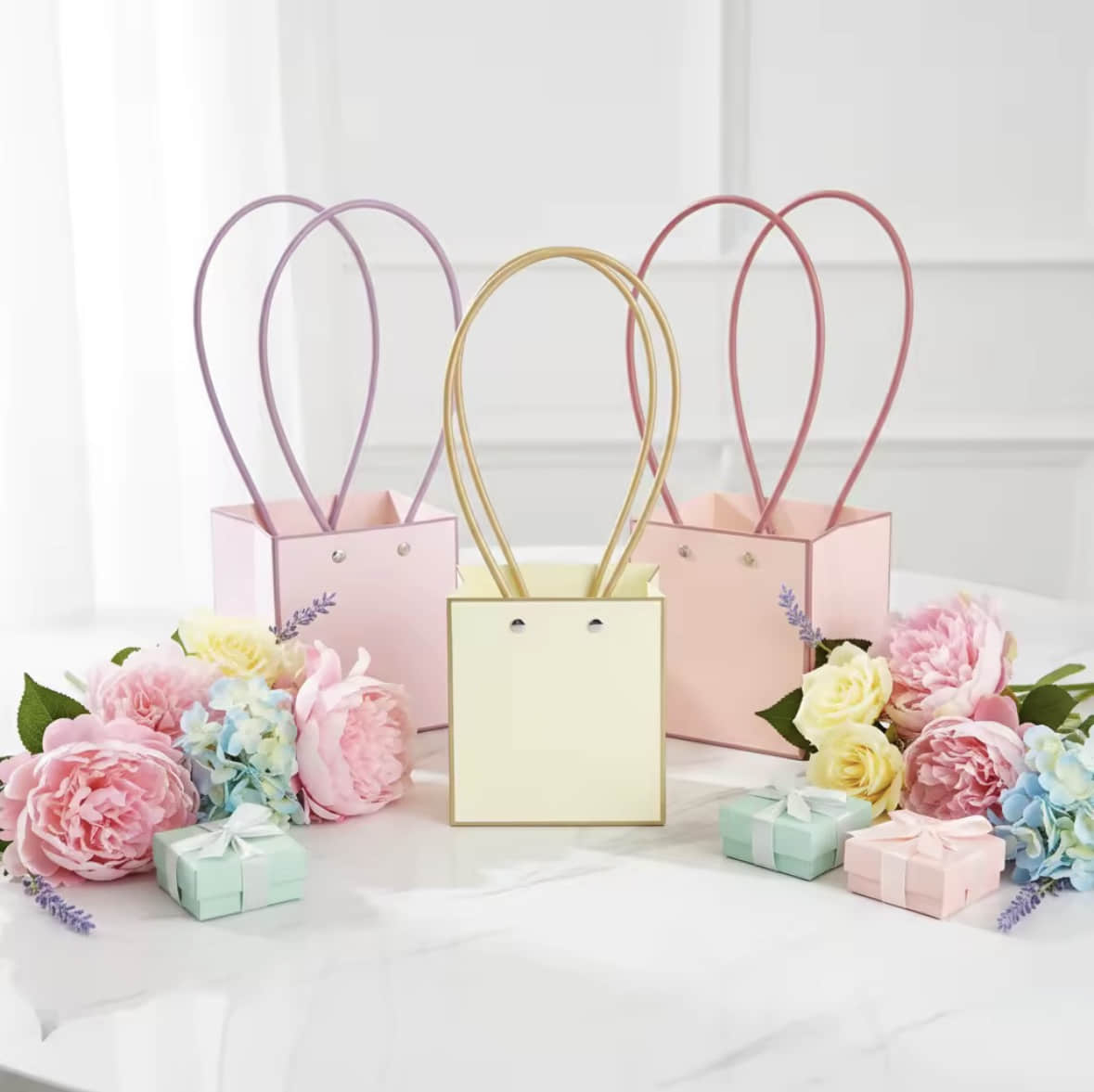 Square Waterproof Flower Tubes | Square Floral Packaging Tubes | Floratural