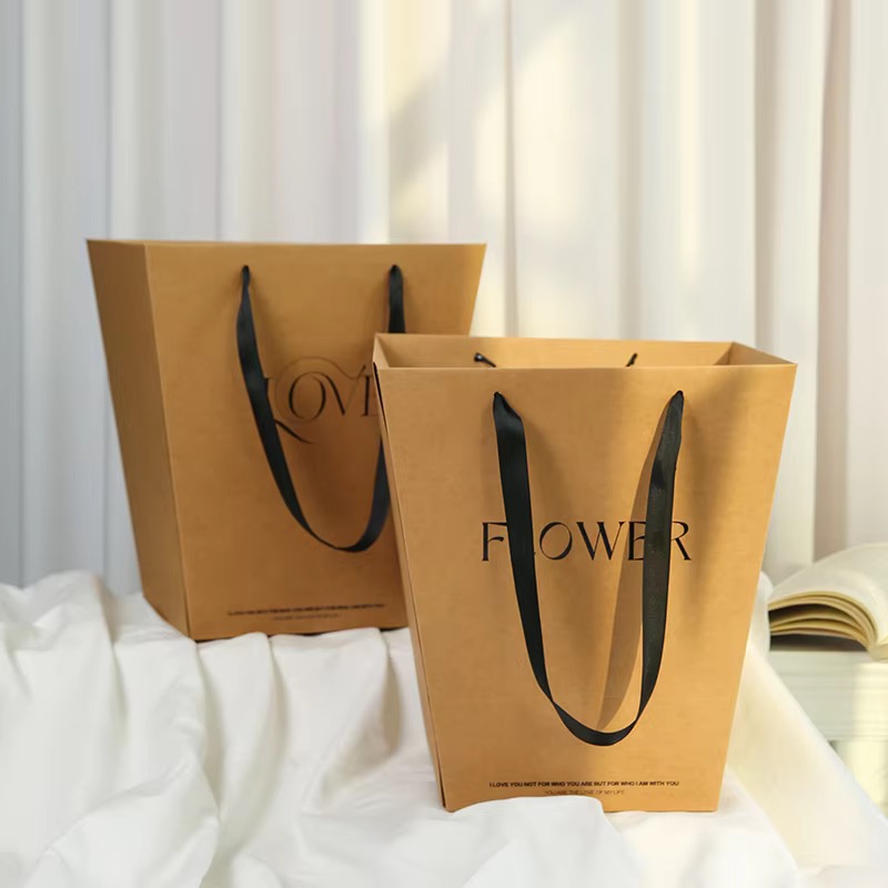 350g Thickened Kraft Paper Flower Handbag