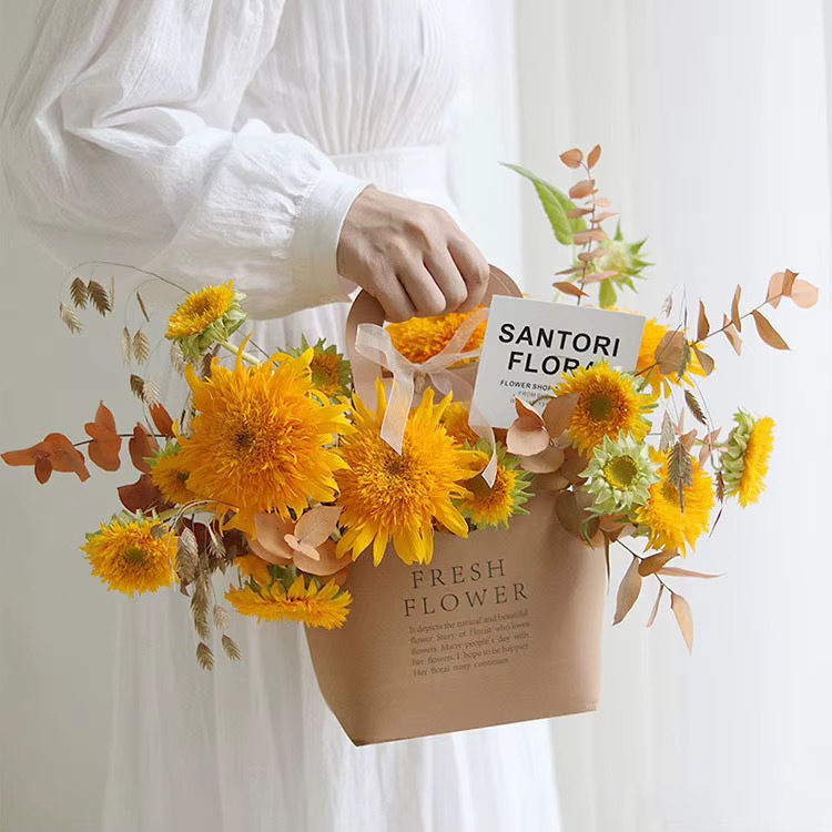 Elegant Carry Bag for Floral Arrangement Flower Bouquets