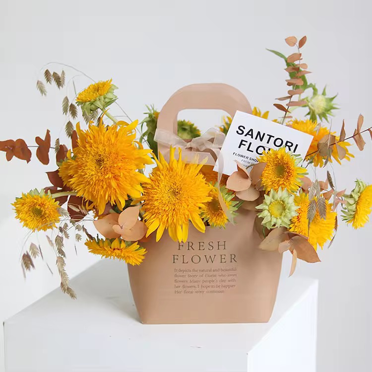 Elegant Carry Bag for Floral Arrangement Flower Bouquets