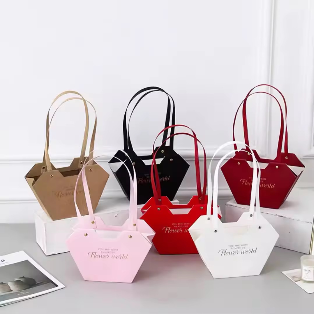 Irregular Heart-shaped Design Korean Version Flower Bag
