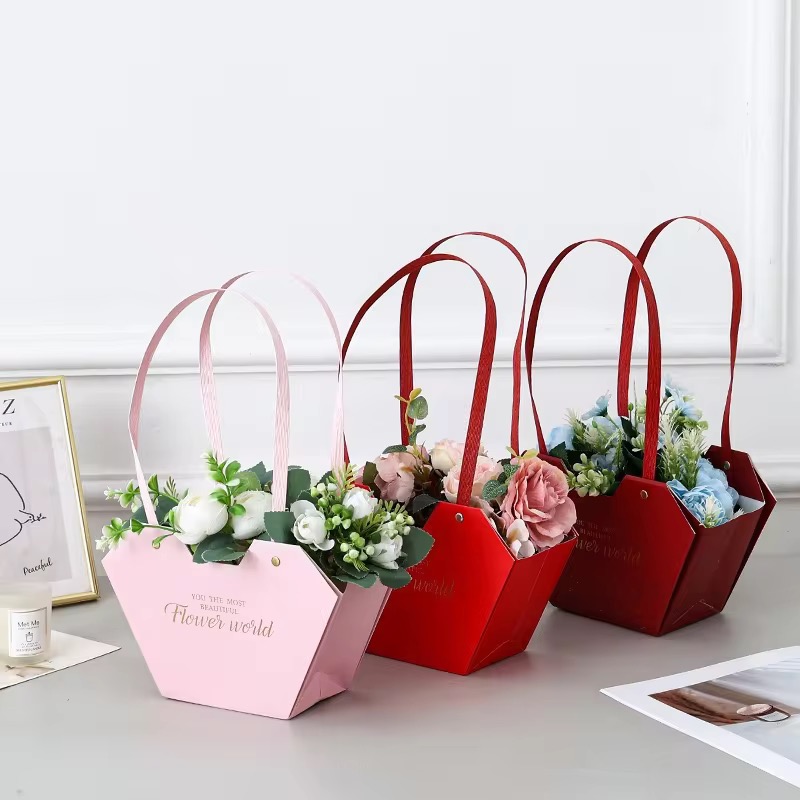 Irregular Heart-shaped Design Korean Version Flower Bag