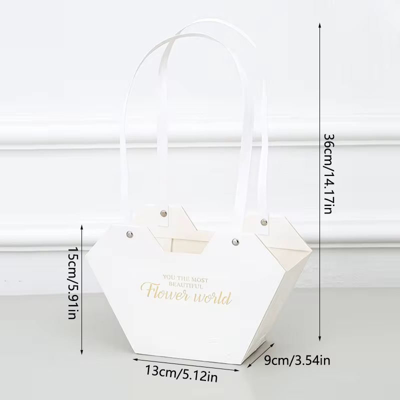 Irregular Heart-shaped Design Korean Version Flower Bag