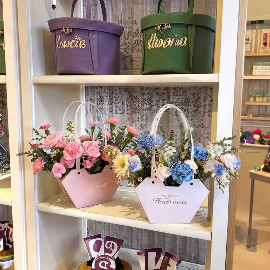 Irregular Heart-shaped Design Korean Version Flower Bag