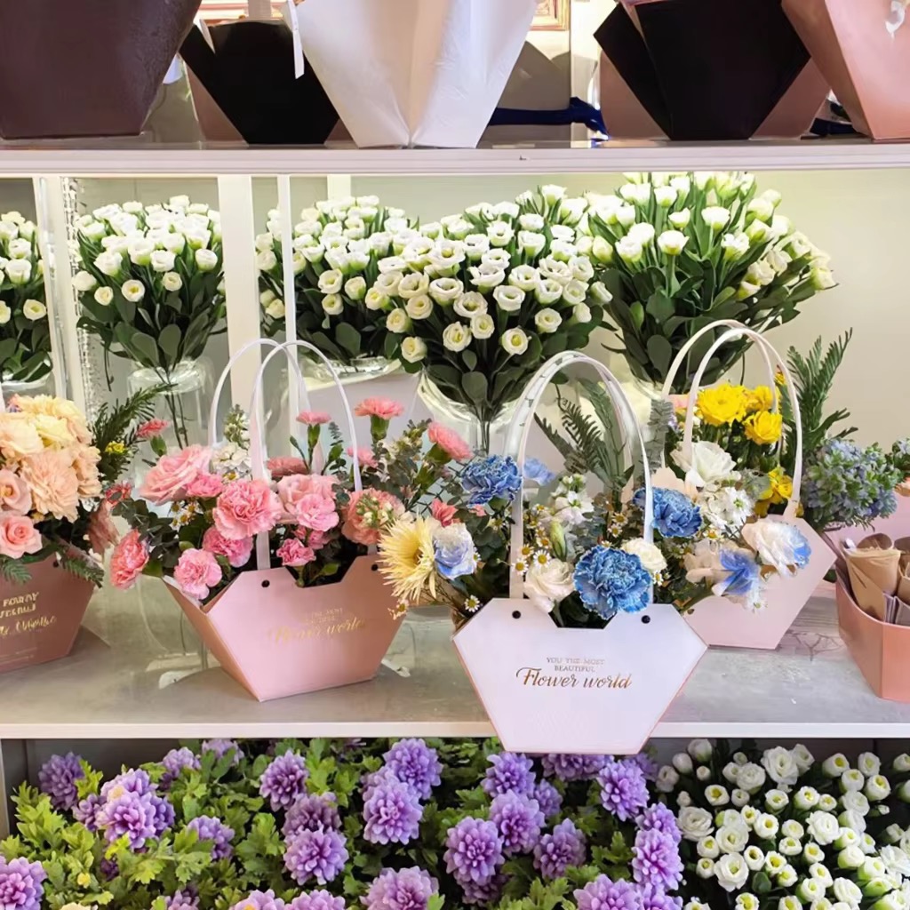 Irregular Heart-shaped Design Korean Version Flower Bag