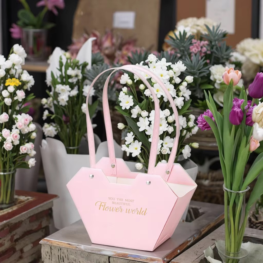 Irregular Heart-shaped Design Korean Version Flower Bag
