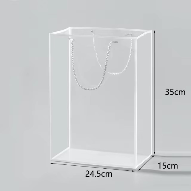 Floral Bouquet Waterproof PVC Flower Bag with Border