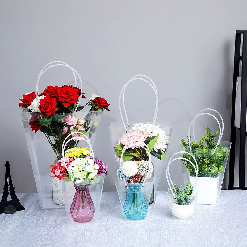 Transparent Durable PP Flower Gift Bag 